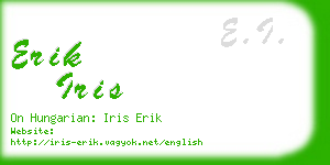 erik iris business card